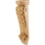 Hardware Resources Corbel with Acanthus Styling, 22"H x 7"W x 3-3/4"D Natural Maple