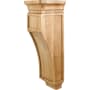 Hardware Resources Corbel with Mission Styling, 22"H x 6-3/4"W x 7-3/4"D Natural Maple