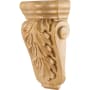 Hardware Resources Corbel with Acanthus Styling, 7"H x 4-1/2"W x 2"D Natural Maple