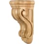 Hardware Resources Corbel with Decorative Styling, 14"H x 5"W x 6-3/4"D Natural Maple
