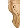 Hardware Resources Corbel with Decorative Styling, 22"H x 6-3/4"W x 7-5/8"D Natural Maple
