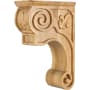 Hardware Resources Corbel with Fleur-De-Lis Styling, 11-3/4"H x 3-3/8"W x 8"D Natural Maple