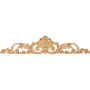 Hardware Resources Ocean Nautical Seashell Carved Wood Applique Onlay (MD) - 5"H x 24"W x 3/4"D Natural Oak
