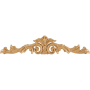 Hardware Resources Acanthus Carved Solid Wood Applique Onlay (SM) - 3-1/4"H x 15-1/4"W x 1/2"D Natural Maple