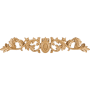 Hardware Resources Acanthus and Egg Carved Solid Wood Applique Onlay (LG) - 4-3/8"H x 24"W x 3/4"D Natural Maple