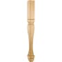 Hardware Resources Corner Post with Footed Square Styling, 35-1/2"H x 3-1/2"D Natural Alder