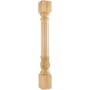 Hardware Resources Corner Post with Fluted Acanthus Styling, 42"H x 5"D Natural Alder