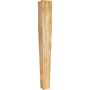 Hardware Resources Solid Wood Square Furniture Post with Tapered Styling, 42"H x 5"D Natural Oak