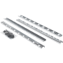 Hardware Resources Storage with Style 21-1/2" Cabinet Shelf Rail Pilaster Kit Polished Chrome