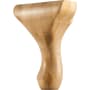 Hardware Resources Foot with Queen Anne Styling, 6"H x 4-1/2"W x 2-5/8"D Natural Oak