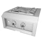Hestan 70000 BTU 24 Inch Wide Natural Gas Built-In Power Burner with Integrated Wok Ring from the Hestan Outdoor Series Stainless Steel