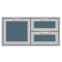 Hestan 42 Inch Wide Single Storage Door and Double Drawer from the Hestan Outdoor Series Pacific Fog