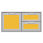 Hestan 42 Inch Wide Single Storage Door and Double Drawer from the Hestan Outdoor Series SOL