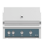 Hestan 62000 BTU 36 Inch Wide Natural Gas Built-In Grill with Trellis Burner System and Rotisserie from the Hestan Outdoor Series Pacific Fog