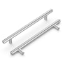 Hickory Hardware Bar Pulls 6-5/16" Center to Center Smooth Round Bar Cabinet Handle / Drawer Bar Pull Chrome
