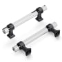 Hickory Hardware Crystal Palace 3-3/4" Center to Center Acrylic Clear Cabinet Bar Handle / Drawer Bar Pull Crysacrylic / Matte Black
