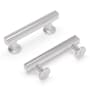 Hickory Hardware Pack of 10 - Woodward 3" Center to Center Square Bar Cabinet Handles / Drawer Pulls Chrome