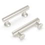 Hickory Hardware Pack of 10 - Woodward 3" Center to Center Square Bar Cabinet Handles / Drawer Pulls Satin Nickel