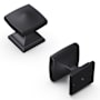 Hickory Hardware Dover 1-1/4 Inch Classic Soft Square Cabinet Knob / Drawer Knob Matte Black