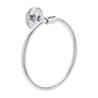 Hickory Hardware Piper 6-1/2" Wall Mounted Bathroom Kitchen Towel Ring Chrome