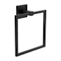 Hickory Hardware Skylight 6-1/2" Wall Mounted Modern Square Bathroom Kitchen Towel Ring Holder Matte Black