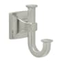 Hickory Hardware Studio 2" Wide Single Contemporary J Style Bathroom Kitchen Towel Robe Apron Hook Satin Nickel