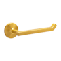 Hickory Hardware Woodward 7-1/4" Wall Mounted Contemporary Single Arm Slide On Hook Toilet Paper Holder Brushed Golden Brass