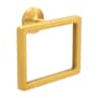 Hickory Hardware Woodward 6-1/2" Wide Square Wall Mounted Bathroom Kitchen Towel Ring Holder Brushed Golden Brass