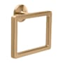 Hickory Hardware Woodward 6-1/2" Wide Square Wall Mounted Bathroom Kitchen Towel Ring Holder Champagne Bronze
