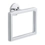Hickory Hardware Woodward 6-1/2" Wide Square Wall Mounted Bathroom Kitchen Towel Ring Holder Chrome
