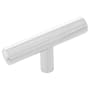 Hickory Hardware Pack of 10 - Bar Pulls 2-3/8" Modern T Bar Cabinet Knobs / Drawer Knobs Chrome