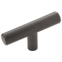 Hickory Hardware Pack of 10 - Bar Pulls 2-3/8" Modern T Bar Cabinet Knobs / Drawer Knobs Vintage Bronze