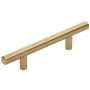 Hickory Hardware Pack of 10 - Bar Pulls 3" Center to Center Round Bar Cabinet Handles / Drawer Bar Pulls Champagne Bronze