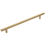 Hickory Hardware Pack of 5 - Bar Pulls 8-13/16" Center to Center Smooth Round Bar Cabinet Handles / Drawer Bar Pulls Champagne Bronze