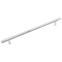 Hickory Hardware Pack of 5 - Bar Pulls 8-13/16" Center to Center Smooth Round Bar Cabinet Handles / Drawer Bar Pulls Chrome