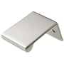 Hickory Hardware Pack of 10 - Rockford 1" Center to Center Finger Tab Edge Cabinet Pull / Drawer Pull Polished Nickel
