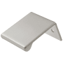 Hickory Hardware Pack of 10 - Rockford 1" Center to Center Finger Tab Edge Cabinet Pull / Drawer Pull Satin Nickel