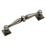 Hickory Hardware Somerset 3-3/4 Inch Center to Center Vintage Farmhouse Cabinet Handle / Drawer Pull Black Nickel Vibed