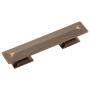 Hickory Hardware Pack of 10 - Bungalow 3" Center to Center Rectangular Pyramid Cabinet Bar Handles / Drawer Bar Pulls Oil-Rubbed Bronze Highlighted