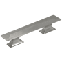 Hickory Hardware Pack of 10 - Bungalow 3" Center to Center Rectangular Pyramid Cabinet Bar Handles / Drawer Bar Pulls Satin Nickel