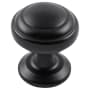 Hickory Hardware Zephyr Pack of (10) 1 Inch Mushroom Cabinet Knob Matte Black