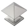 Hickory Hardware Studio Pack of (10) 1-1/4 Inch Square Cabinet Knob Satin Nickel