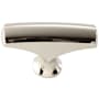 Hickory Hardware Greenwich 1-3/4" Thick Grip T Bar Cabinet Knob / Drawer Bar Knob Polished Nickel