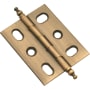 Hickory Hardware Pack of 10 Pairs - Inset Butt Cabinet Door Hinge Antique Brass