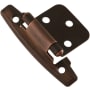 Hickory Hardware Pack of 10 Pairs - Inset Surface Mount Cabinet Door Hinge with 170 Degree Opening Angle and Self Close Function Vintage Bronze
