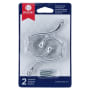 Hickory Hardware Pack of (2) - Contemporary 1" Wide Double Prong Robe / Towel / Bath Hooks Chrome