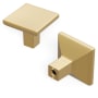 Hickory Hardware Skylight Pack of (10) 1-1/4 Inch Square Cabinet Knobs / Drawer Knobs Champagne Bronze