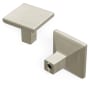 Hickory Hardware Skylight Pack of (10) 1-1/4 Inch Square Cabinet Knobs / Drawer Knobs Stainless Steel
