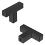 Hickory Hardware Skylight 1-5/8" Wide Square T Bar Cabinet Knob / Drawer Knob Matte Black