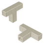 Hickory Hardware Skylight 1-5/8" Wide Square T Bar Cabinet Knob / Drawer Knob Stainless Steel